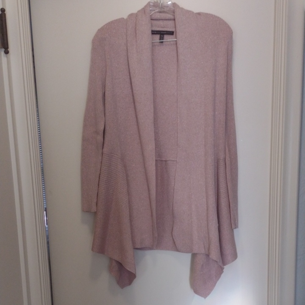 White House Black Market Sparkling Peach Cardigan (J273)